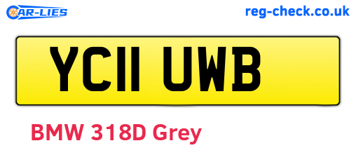YC11UWB are the vehicle registration plates.