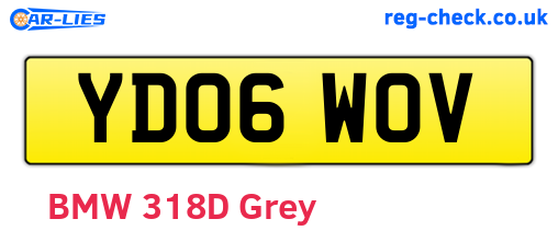 YD06WOV are the vehicle registration plates.