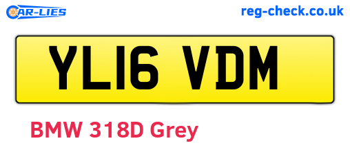 YL16VDM are the vehicle registration plates.