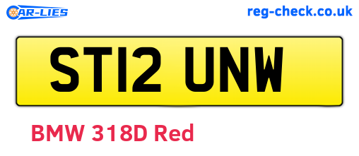 ST12UNW are the vehicle registration plates.