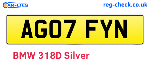 AG07FYN are the vehicle registration plates.
