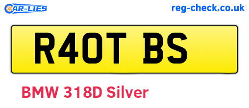 R40TBS are the vehicle registration plates.
