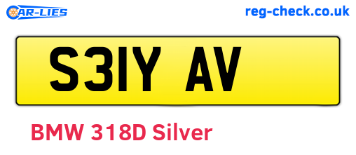 S31YAV are the vehicle registration plates.