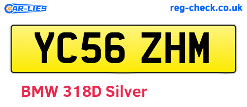 YC56ZHM are the vehicle registration plates.