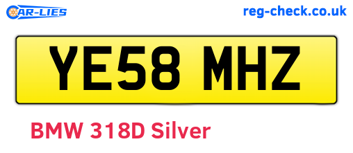 YE58MHZ are the vehicle registration plates.