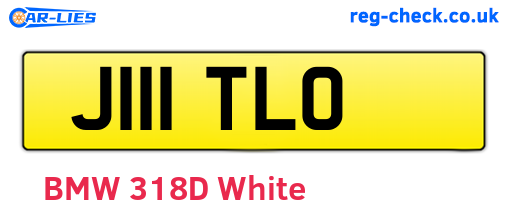 J111TLO are the vehicle registration plates.