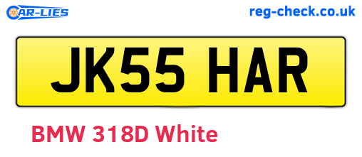 JK55HAR are the vehicle registration plates.