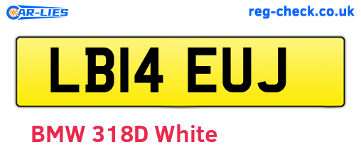 LB14EUJ are the vehicle registration plates.