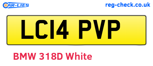 LC14PVP are the vehicle registration plates.
