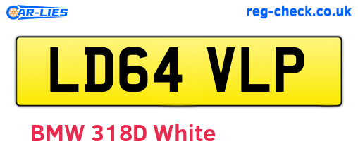 LD64VLP are the vehicle registration plates.
