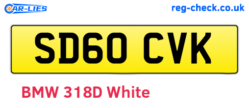 SD60CVK are the vehicle registration plates.