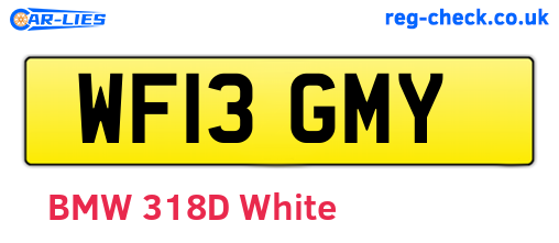 WF13GMY are the vehicle registration plates.