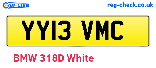 YY13VMC are the vehicle registration plates.