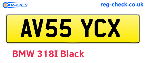 AV55YCX are the vehicle registration plates.