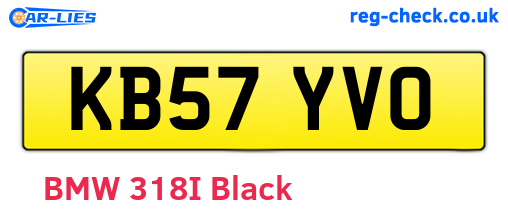 KB57YVO are the vehicle registration plates.