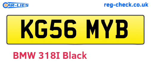 KG56MYB are the vehicle registration plates.