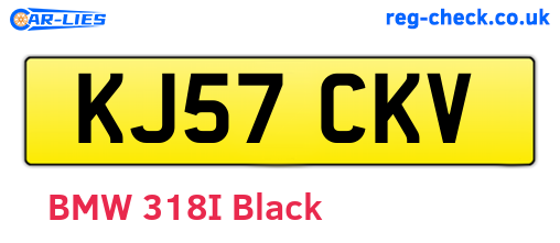 KJ57CKV are the vehicle registration plates.