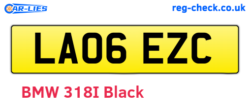 LA06EZC are the vehicle registration plates.