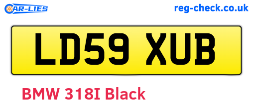 LD59XUB are the vehicle registration plates.