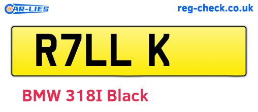 R7LLK are the vehicle registration plates.
