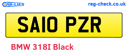 SA10PZR are the vehicle registration plates.