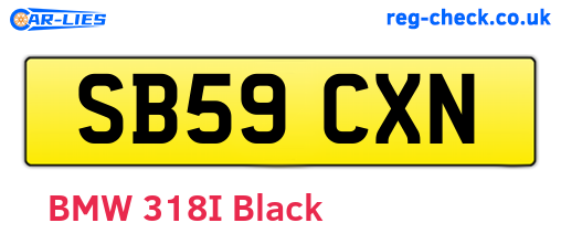 SB59CXN are the vehicle registration plates.