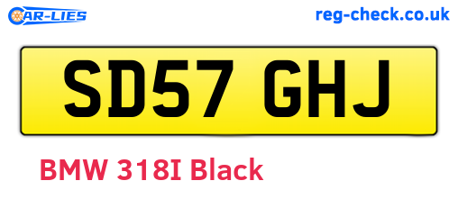 SD57GHJ are the vehicle registration plates.