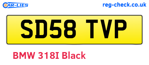 SD58TVP are the vehicle registration plates.