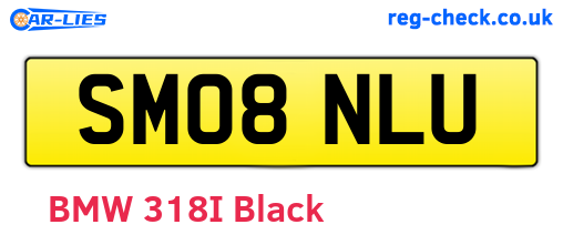 SM08NLU are the vehicle registration plates.