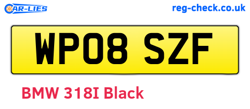WP08SZF are the vehicle registration plates.