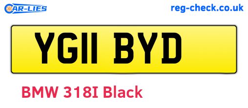 YG11BYD are the vehicle registration plates.