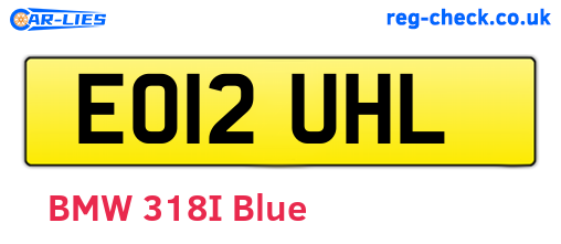 EO12UHL are the vehicle registration plates.