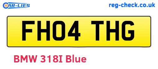 FH04THG are the vehicle registration plates.