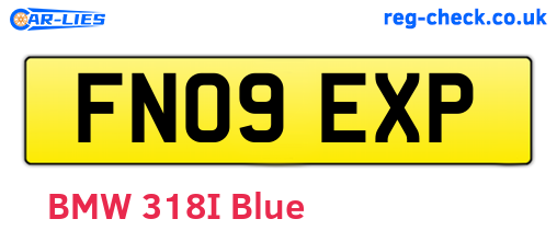 FN09EXP are the vehicle registration plates.