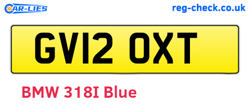 GV12OXT are the vehicle registration plates.