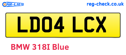 LD04LCX are the vehicle registration plates.