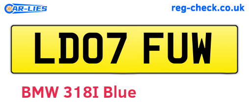 LD07FUW are the vehicle registration plates.