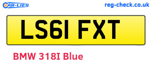 LS61FXT are the vehicle registration plates.