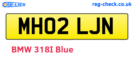 MH02LJN are the vehicle registration plates.
