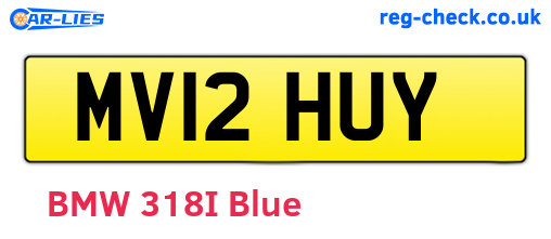 MV12HUY are the vehicle registration plates.