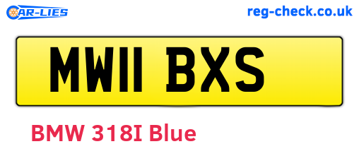 MW11BXS are the vehicle registration plates.