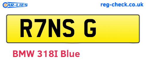 R7NSG are the vehicle registration plates.