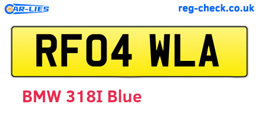 RF04WLA are the vehicle registration plates.