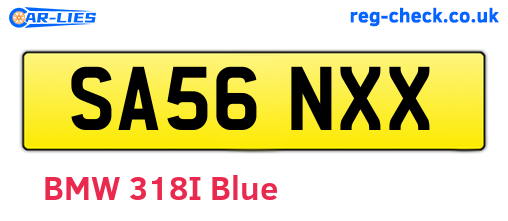 SA56NXX are the vehicle registration plates.
