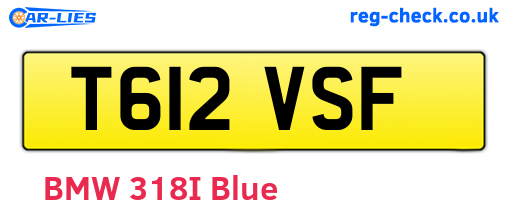 T612VSF are the vehicle registration plates.