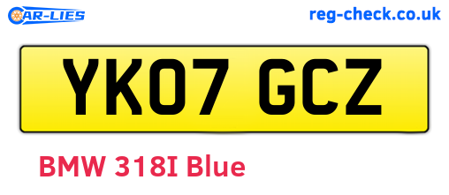 YK07GCZ are the vehicle registration plates.