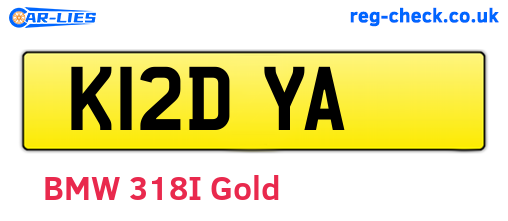 K12DYA are the vehicle registration plates.