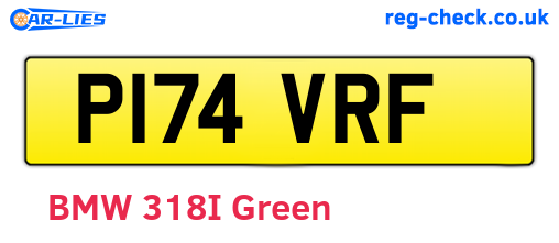 P174VRF are the vehicle registration plates.