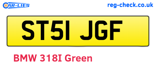 ST51JGF are the vehicle registration plates.