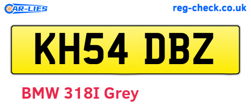 KH54DBZ are the vehicle registration plates.